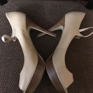 Marc Fisher ‘tumble’ Platform Pump Patent Nude - size 9